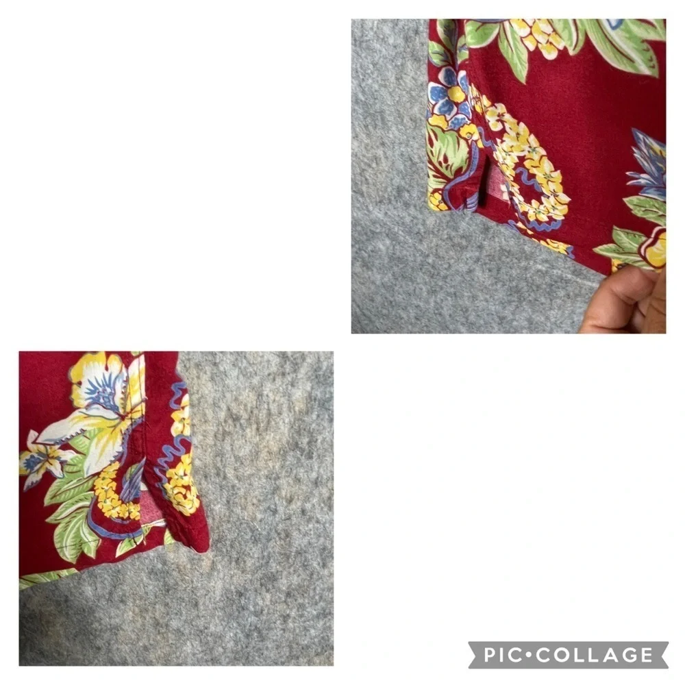 Polo Ralph Lauren Floral Lei Ukulele Hawaiian Preppy Summer Fun Camp Shirt Sz M